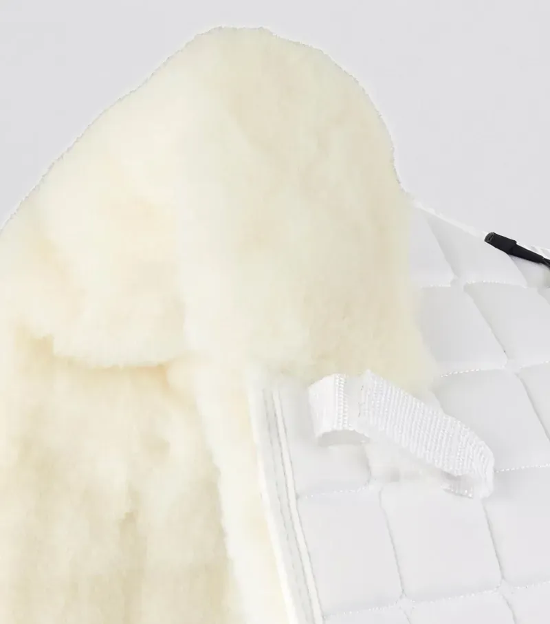 Premier Equine Atlantis CC Satin Wool Dressage Square in White/Natural-2