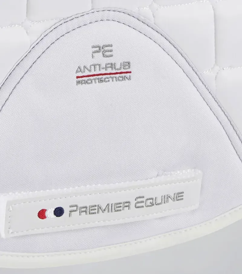 Premier Equine Atlantis CC Satin Wool Dressage Square in White/Natural-3