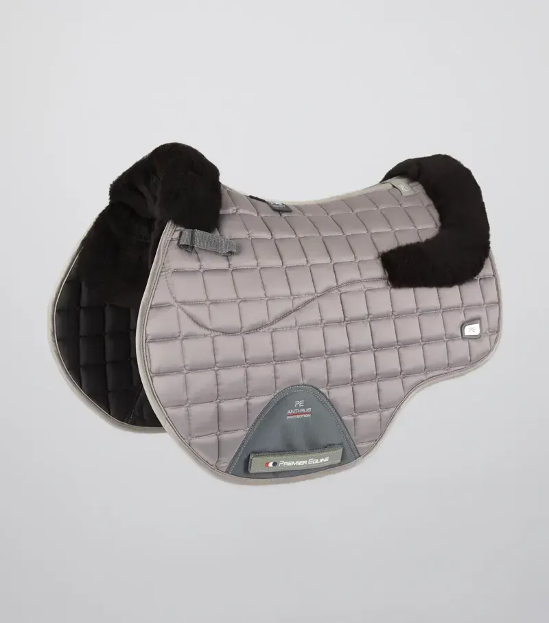 Premier Equine Atlantis CC Satin Wool GP/Jump Square in Grey/Black