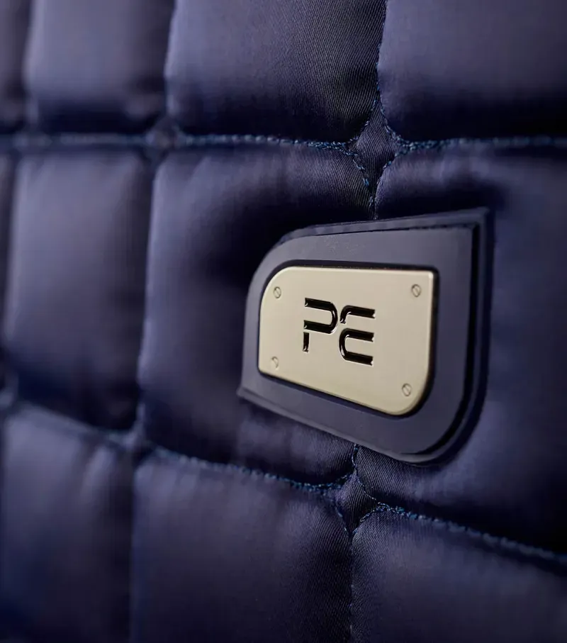 Premier Equine Atlantis CC Satin Wool GP/Jump Square in Navy/Natural-3