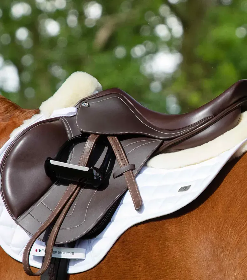 Premier Equine Atlantis CC Satin Wool GP/Jump Square in White/Natural-1