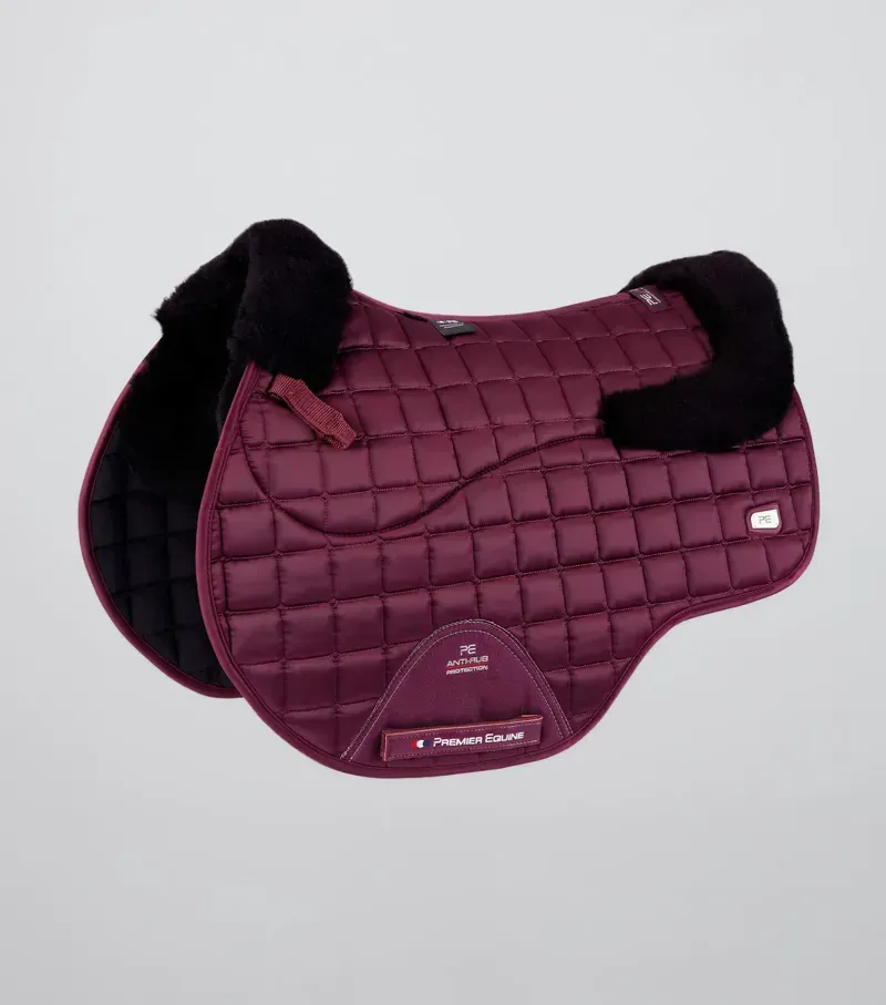 Premier Equine Atlantis CC Satin Wool GP/Jump Square in Wine/Black