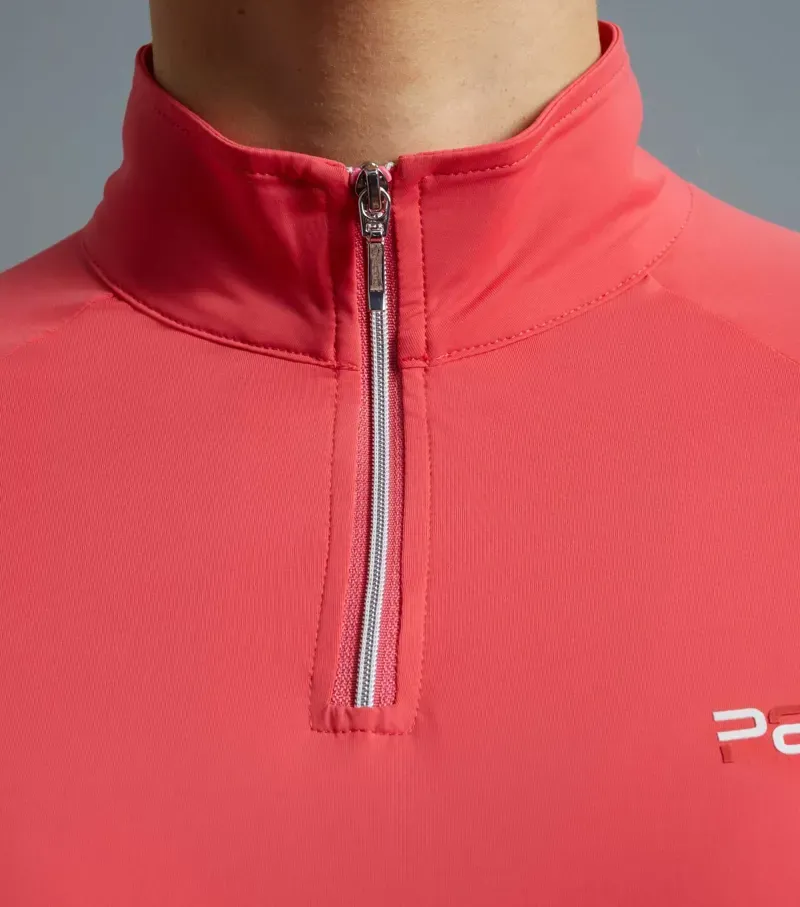 Premier Equine Ladies Aura Short Sleeve Riding Top in Pink-3