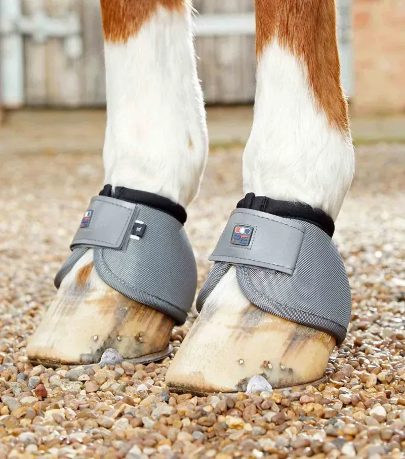 Premier Equine Ballistic No-Turn Over Reach Boots in Grey