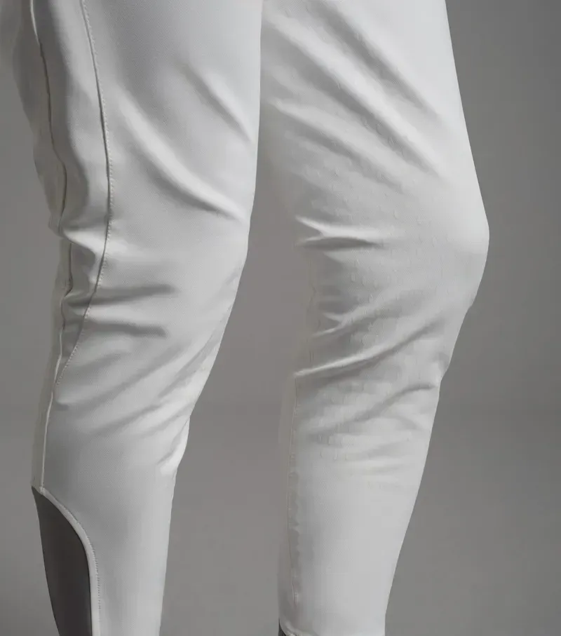 Premier Equine Gents Barusso Gel Knee Breeches in White-4