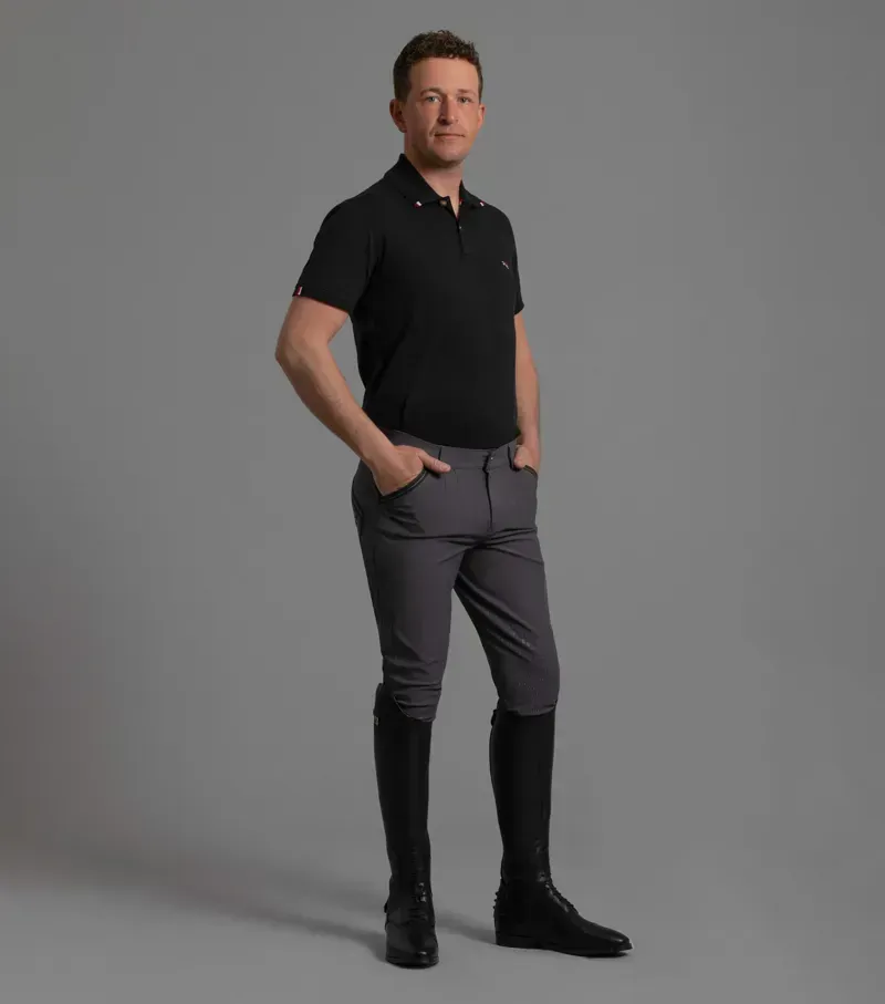 Premier Equine Gents Barusso Gel Knee Breeches in Anthracite