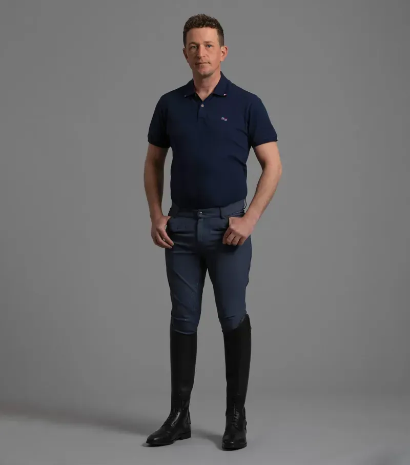 Premier Equine Gents Barusso Gel Knee Breeches in Navy