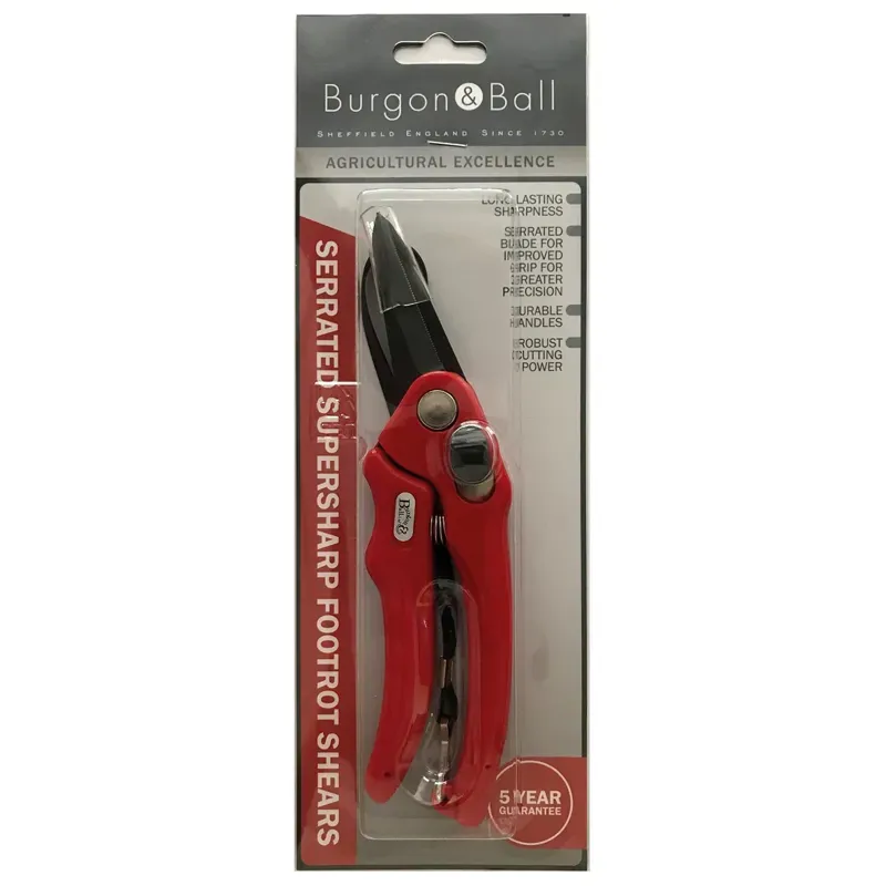 Burgon and Ball Footrot Serrated Supersharp Shears in Red