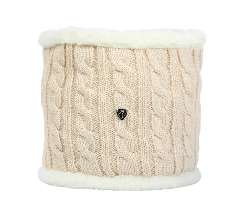 Hy Equestrian Morzine Children's Hat and Snood Set in Beige