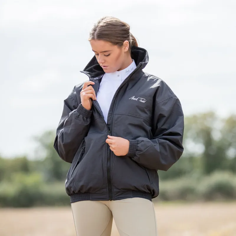 Mark Todd Blouson Fleece Lined Jacket In Black/Grey