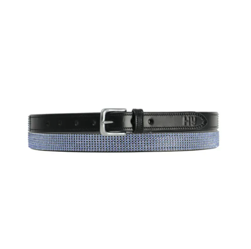 Hy Sparkle Leather Belt in Blue