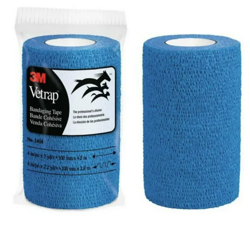 3M Vetrap Equine Cohesive 10cm Bandage in Blue