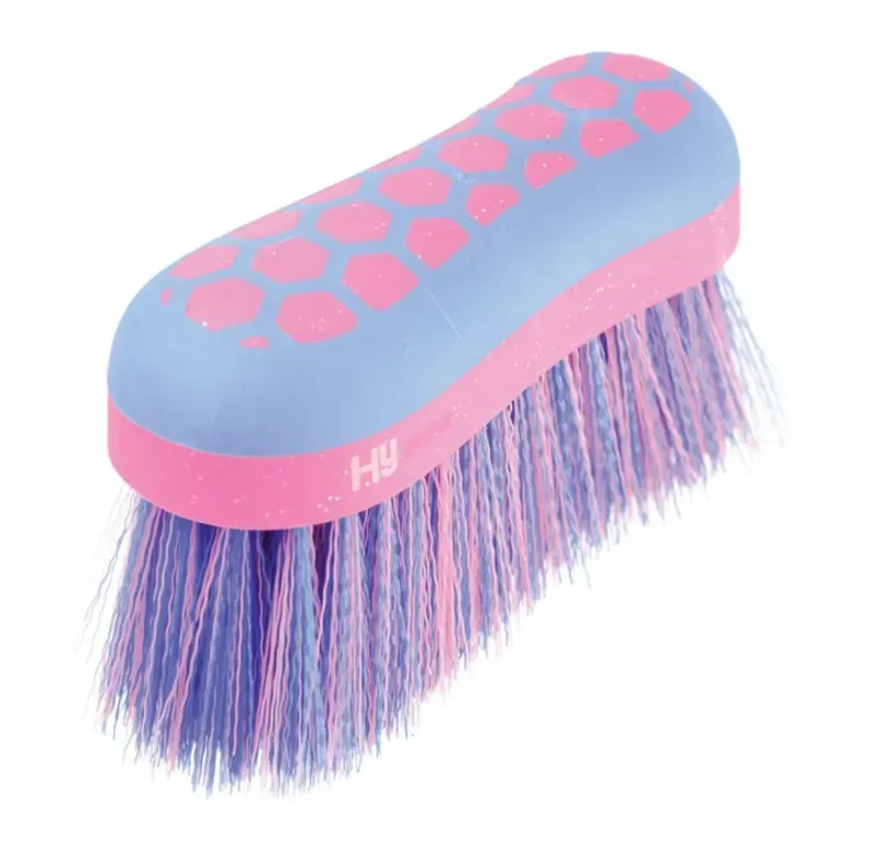Hy Shine Glitter Dandy Flick Brush in Blue/Pink