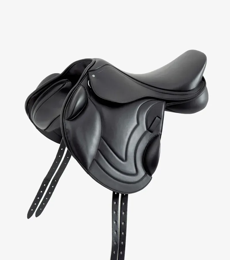 Premier Equine Bordeaux Synthetic Monoflap Cross Country Saddle in Black