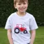 British Country Collection Big Red Tractor Children's T-Shirt in Ash Grey