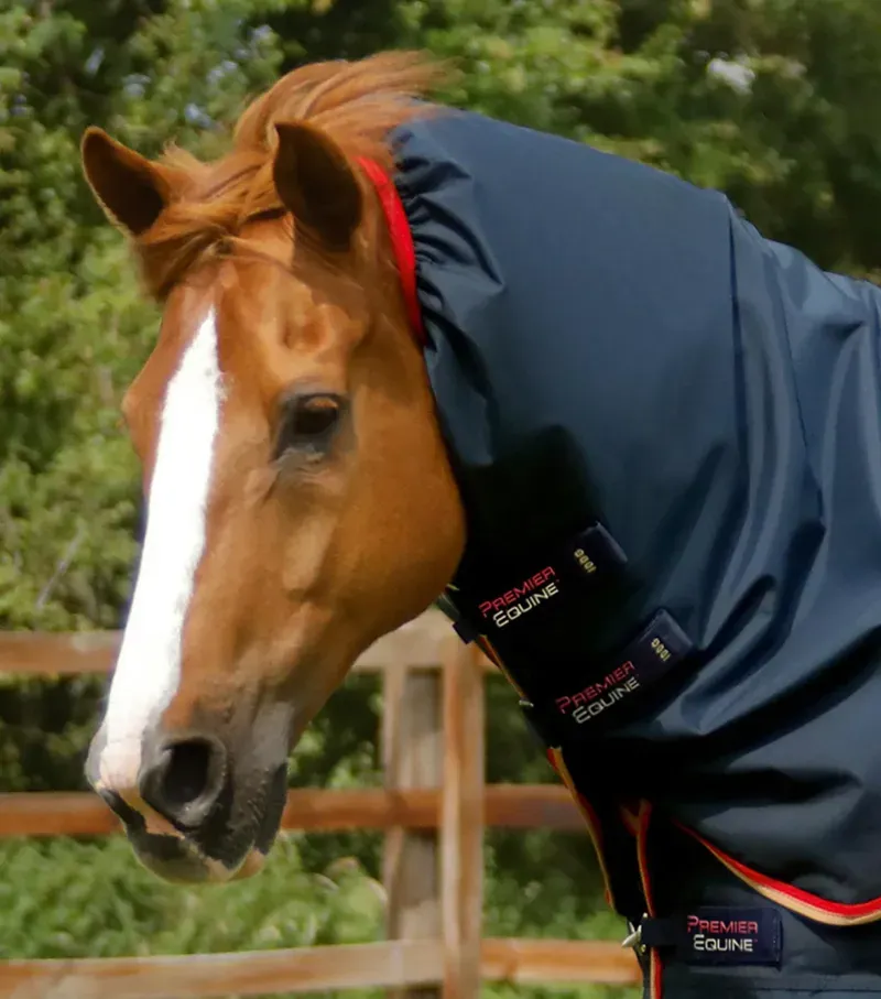 Premier Equine Buster 100g Turnout Rug With Snug-Fit Neck Cover in Navy-2