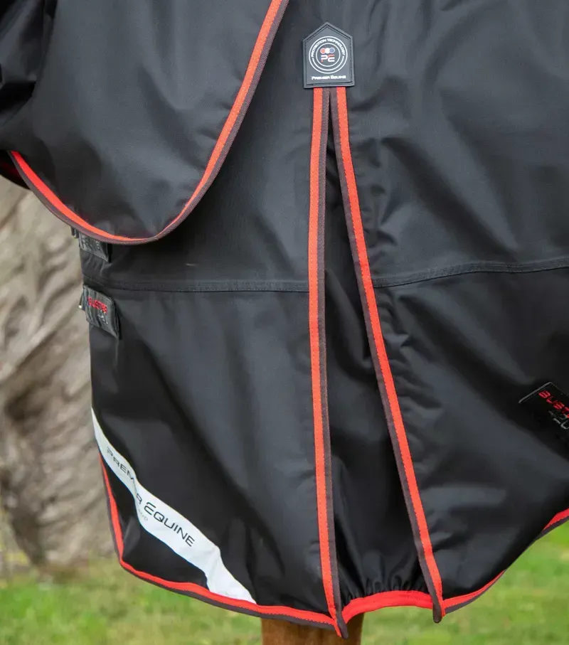 Premier Equine Buster 420g Turnout Rug With Classic Neck Cover in Black-3