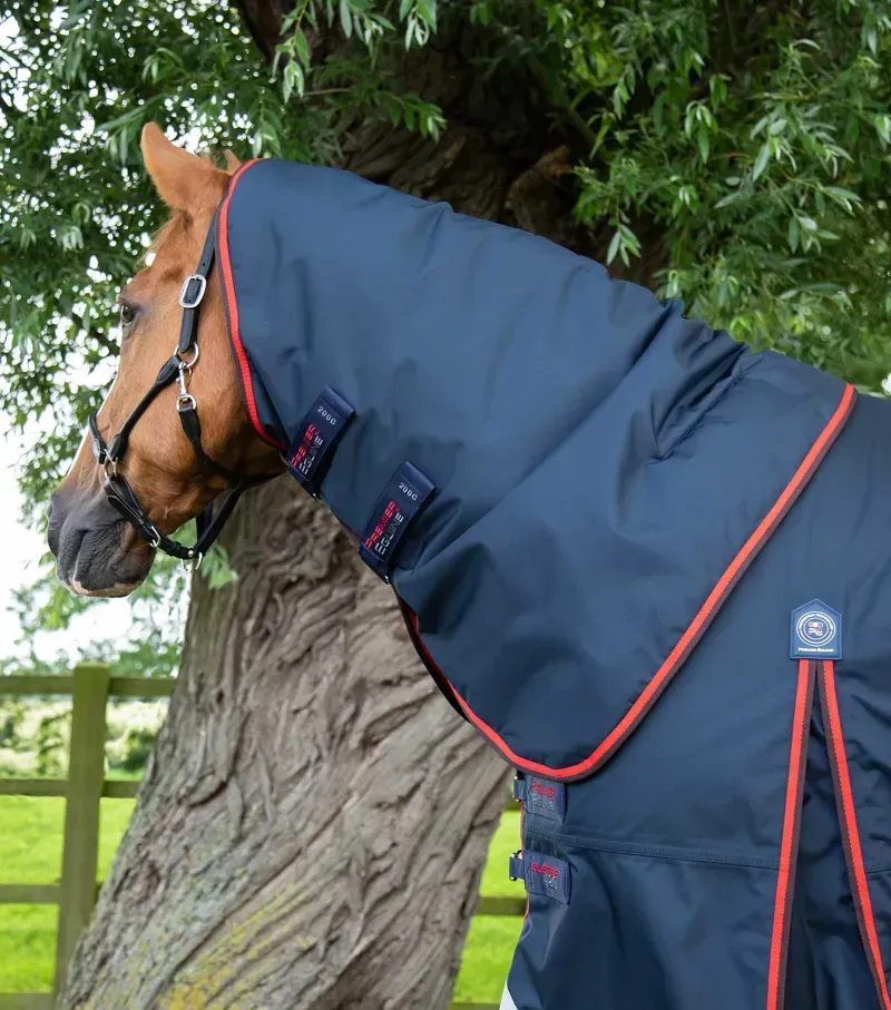 Premier Equine Buster 420g Turnout Rug With Classic Neck Cover in Navy-1