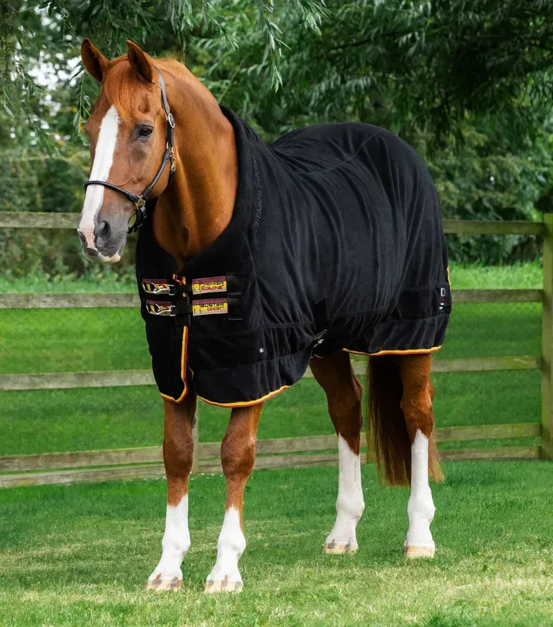 Premier Equine Buster Fleece Cooler Rug Continental Edition in Black