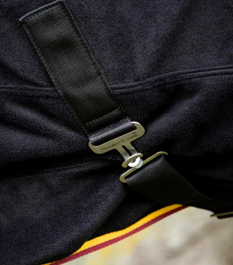 Premier Equine Buster Fleece Cooler Rug Continental Edition in Black-3