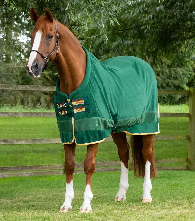 Premier Equine Buster Fleece Cooler Rug Continental Edition in Green