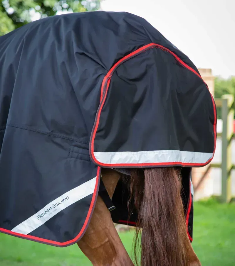 Premier Equine Buster Hardy 400g Half Neck Turnout Rug in Black-4