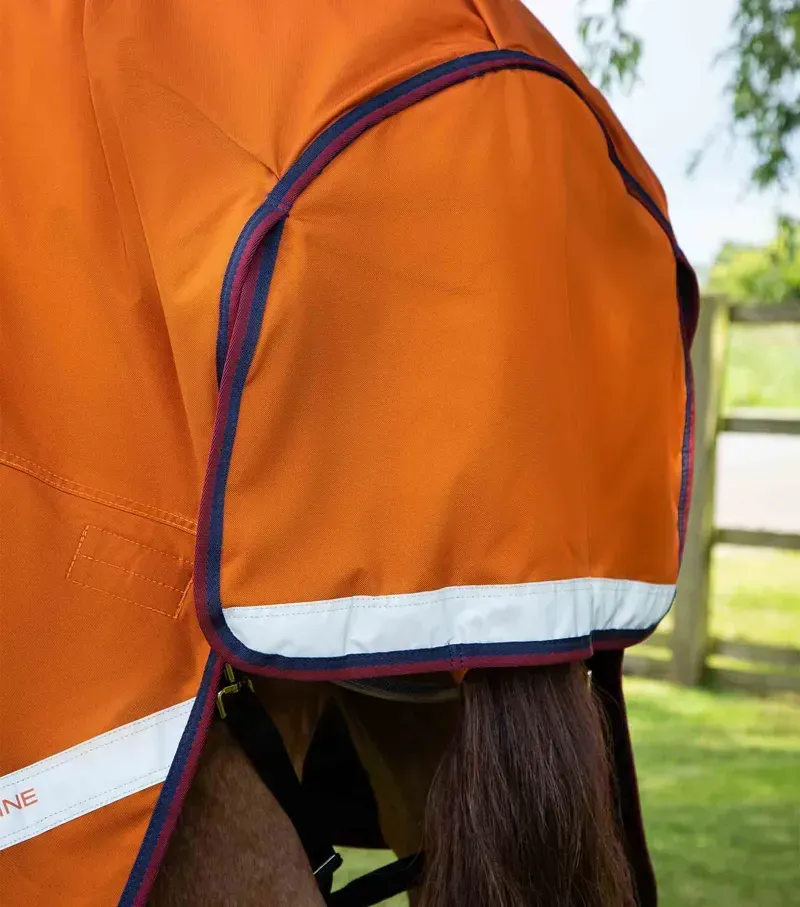 Premier Equine Buster Hardy 200g Half Neck Turnout Rug in Burnt Orange-4
