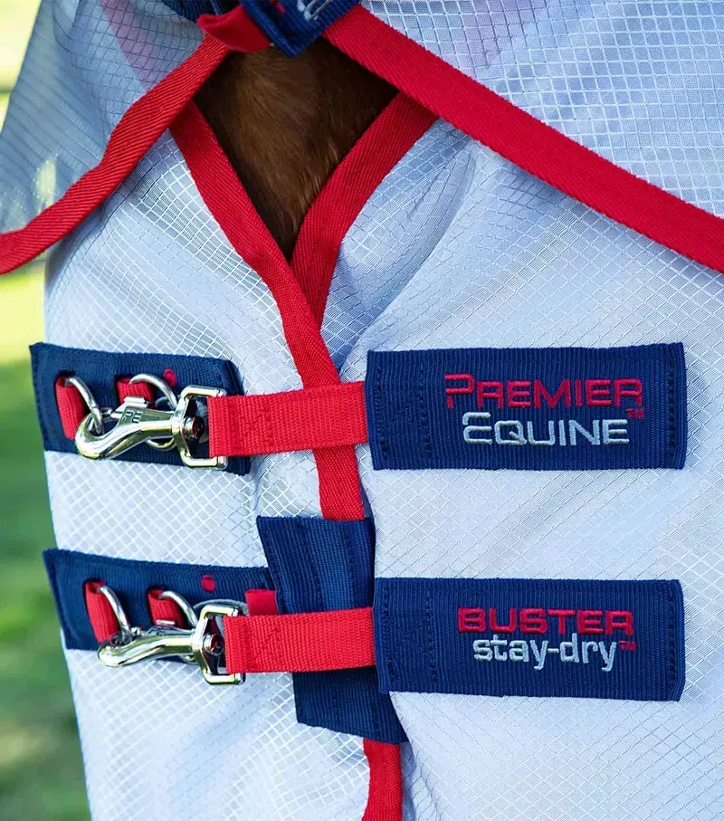 Premier Equine Buster Stay-Dry Super Lite Fly Rug With Surcingles in Navy-1