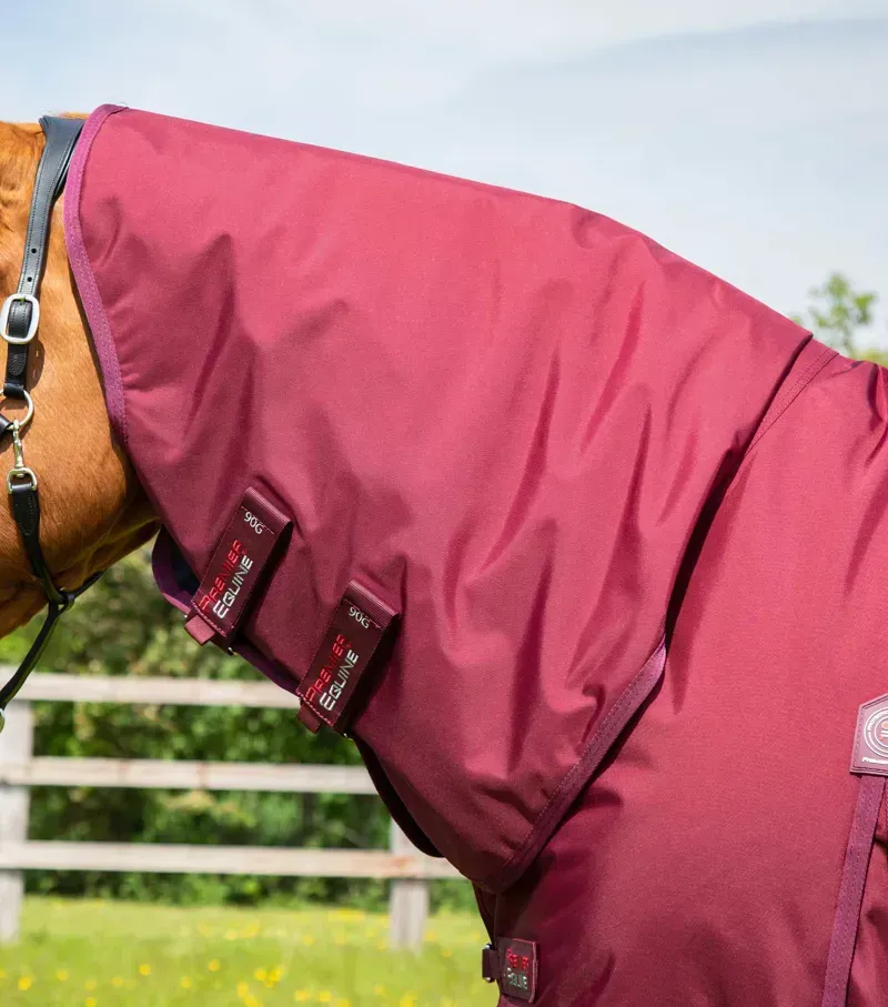 Premier Equine Buster Storm 90g Combo Turnout Rug With Classic Neck in Burgundy-1