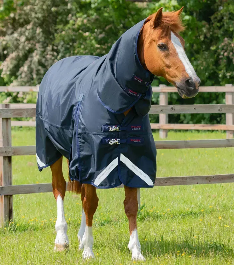Premier Equine Buster Storm 90g Combo Turnout Rug With Classic Neck in Navy