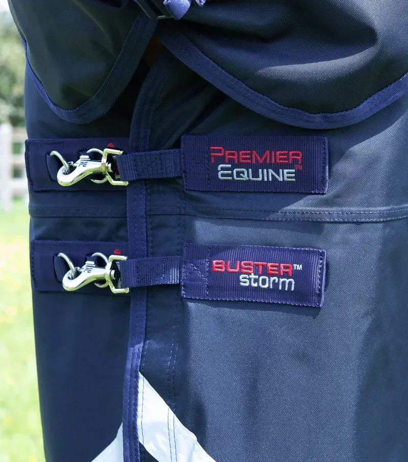 Premier Equine Buster Storm 90g Combo Turnout Rug With Classic Neck in Navy-2