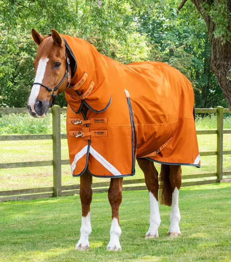 Premier Equine Buster Storm 400g Combo Turnout Rug With Classic Neck in Burnt Orange