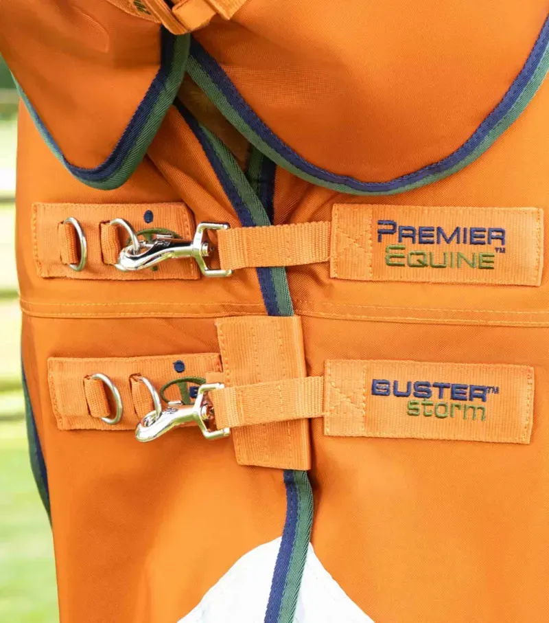 Premier Equine Buster Storm 400g Combo Turnout Rug With Classic Neck in Burnt Orange-2