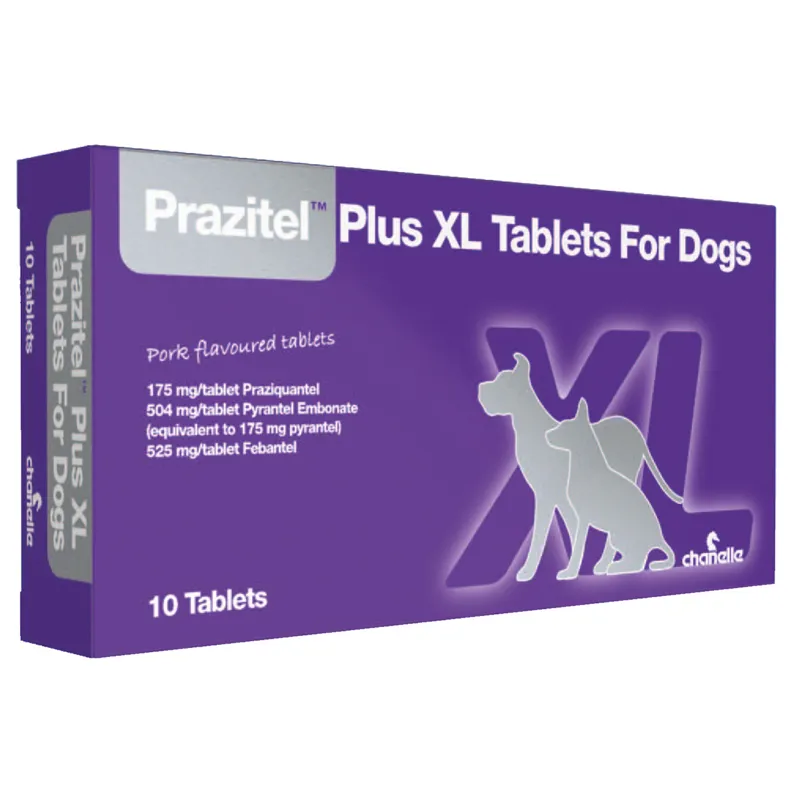 Chanelle 10 Pack Prazitel Plus+ XL Flavoured Dog Wormer Tablets
