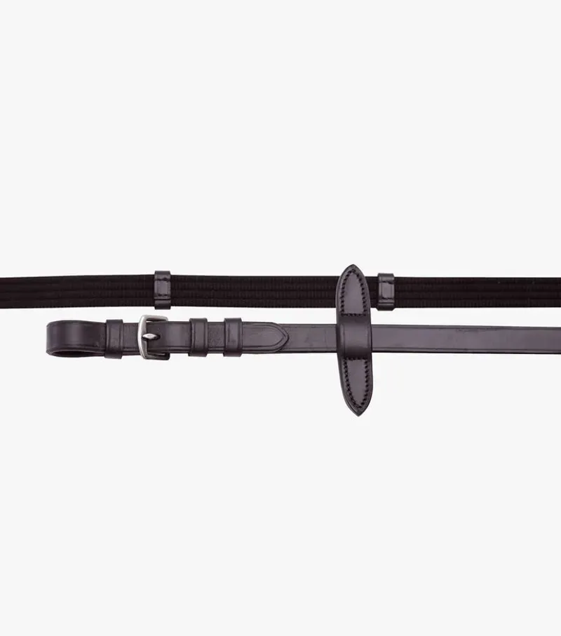 Premier Equine 3/4 Caloveto Web Reins in Brown-2