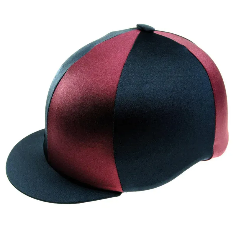 Capz Two-Tone Lycra Cap Cover in Navy/Burgundy