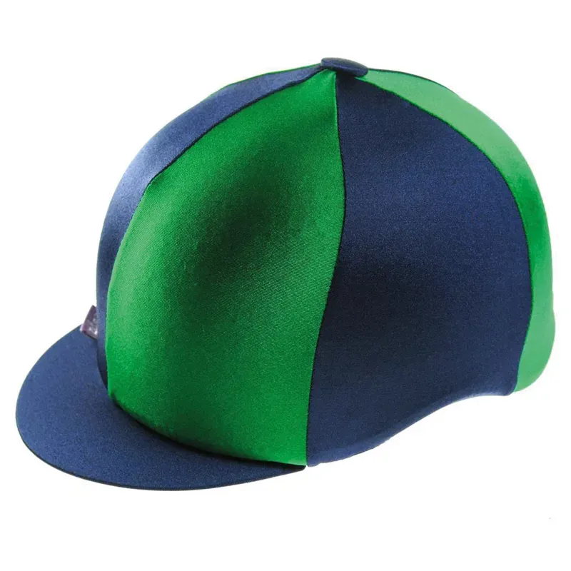 Capz Two-Tone Lycra Cap Cover in Navy/Emerald