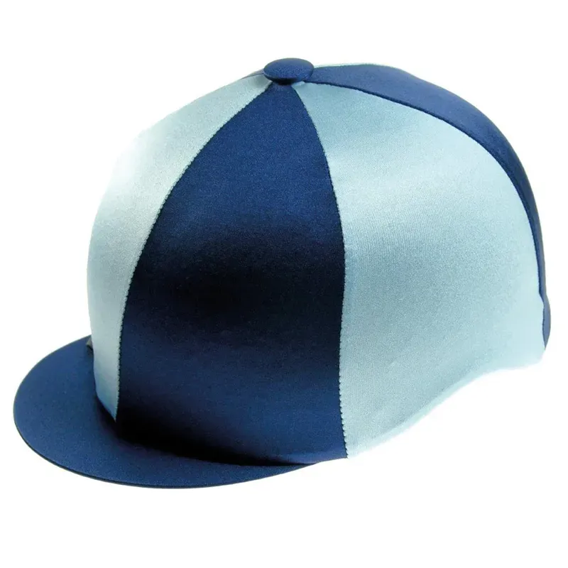 Capz Two-Tone Lycra Cap Cover in Navy/Pale Blue