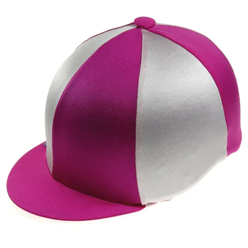 Capz Two-Tone Lycra Cap Cover in Pale Pink/Cerise