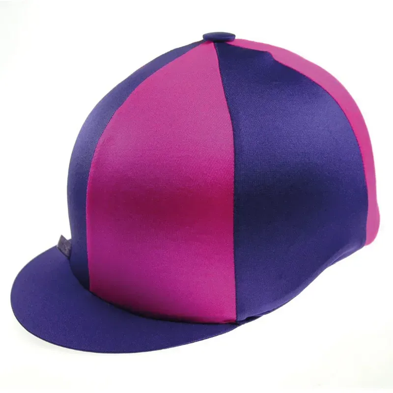 Capz Two-Tone Lycra Cap Cover in Purple/Cerise