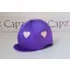 Capz Motif Lycra Heartz Cap Cover in Purple/Pink