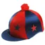 Capz Motif Cap Cover Lycra Starz and Pom Pom in Navy/Red