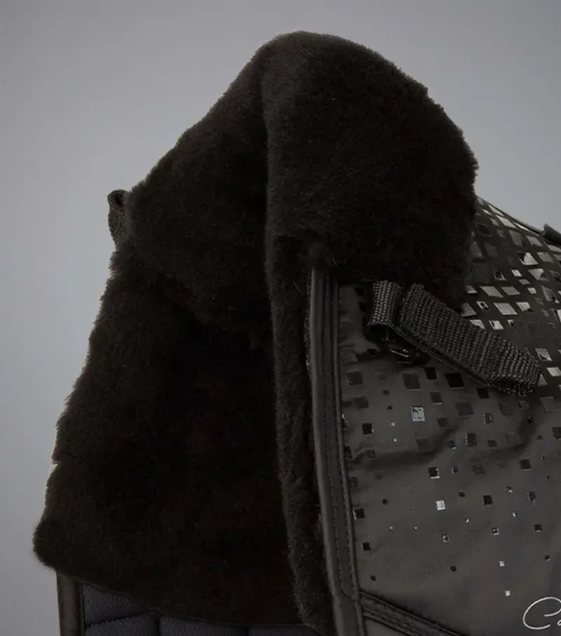 Premier Equine Capella Close Contact Merino Wool Dressage Square in Black/Black-2