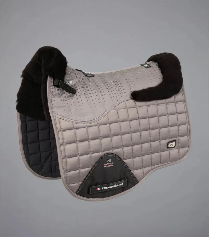 Premier Equine Capella Close Contact Merino Wool Dressage Square in Grey/Black
