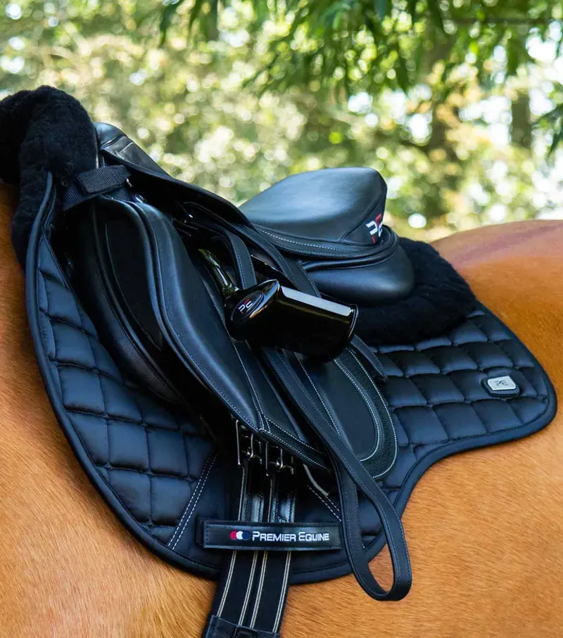 Premier Equine Capella Close Contact Merino Wool GP/Jump Square in Black/Black-1