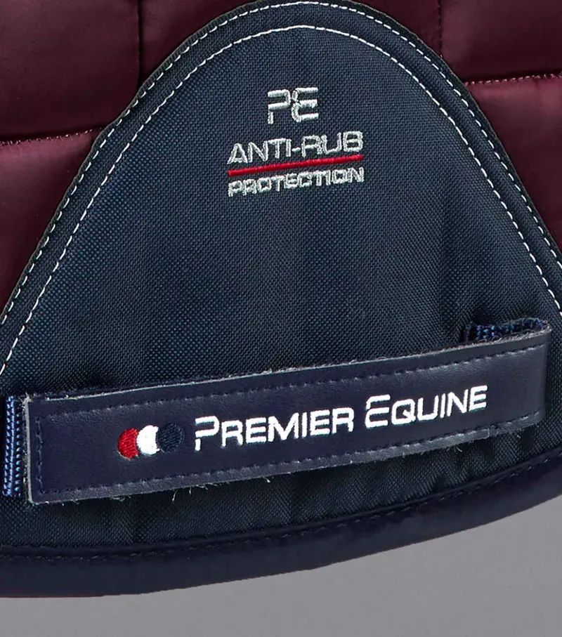 Premier Equine Capella Close Contact Merino Wool GP/Jump Square in Wine/Navy-5