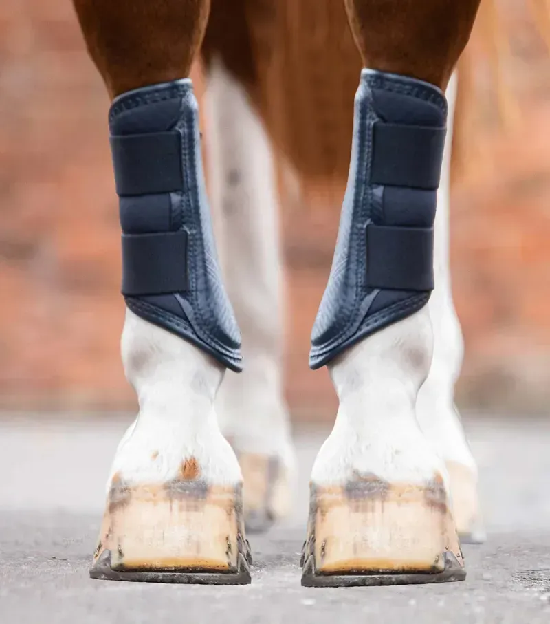 Premier Equine Carbon Air-Tech Single Locking Brushing Boots in Navy-4