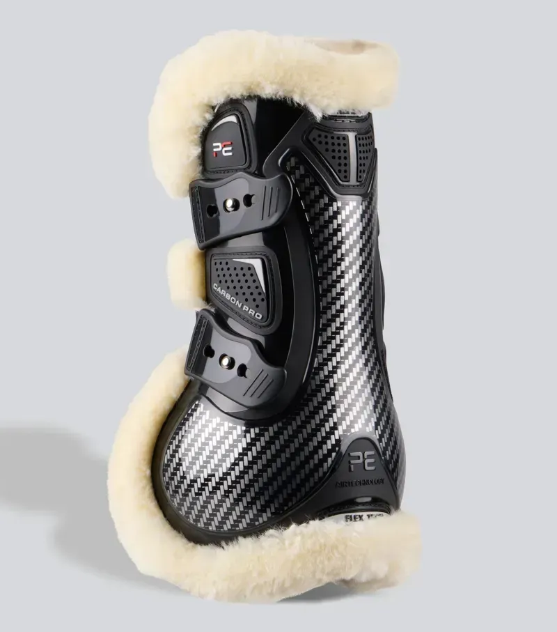 Premier Equine Carbon Pro Techno Wool Tendon Boots in Black