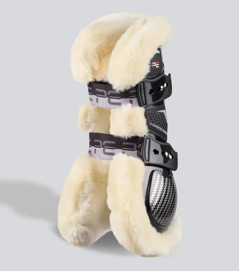 Premier Equine Carbon Pro Techno Wool Tendon Boots in Black-3