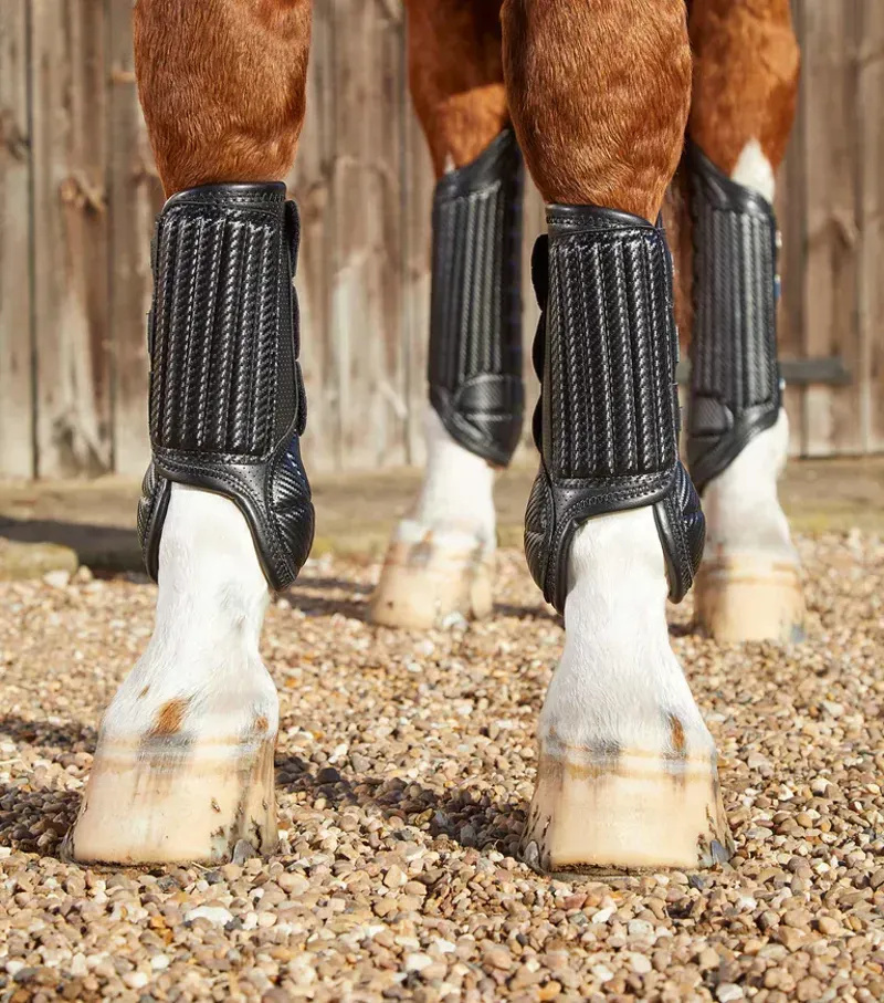 Premier Equine Carbon Tech Air Flex Eventing Boots in Black-1